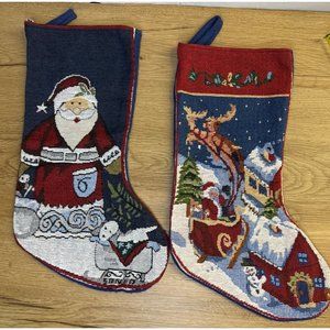 2 Machine Stitched Christmas Stockings